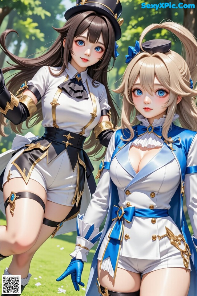 Hentai - Luminous Charm of the Aquatic Enchantress Set.1 20250125 Part 1 No.8fb50c A couple of anime girls standing next to each other.